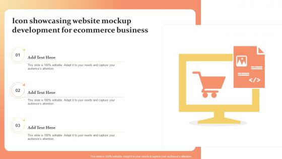 Icon Showcasing Website Mockup Development For Ecommerce Business