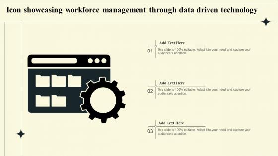 Icon Showcasing Workforce Management Through Data Driven Technology