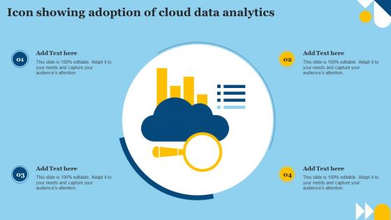 Icon Showing Adoption Of Cloud Data Analytics