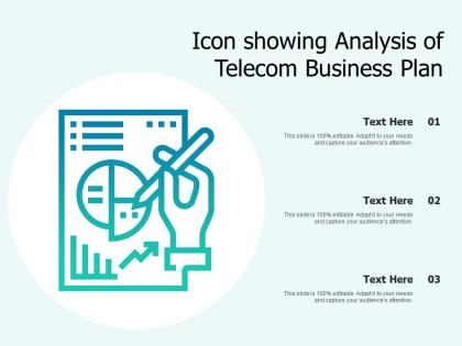 Icon showing analysis of telecom business plan