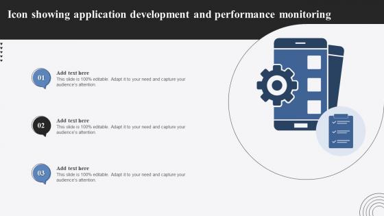 Icon Showing Application Development And Performance Monitoring