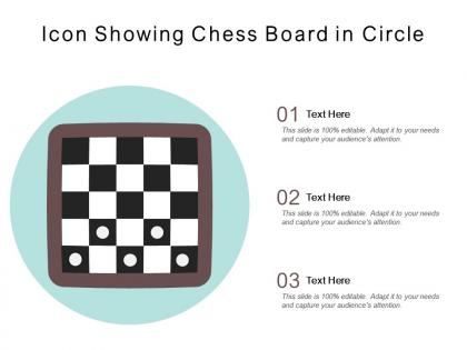 Icon showing chess board in circle
