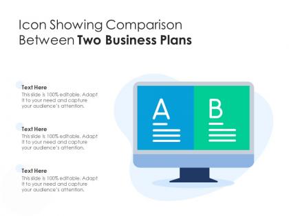 Icon showing comparison between two business plans