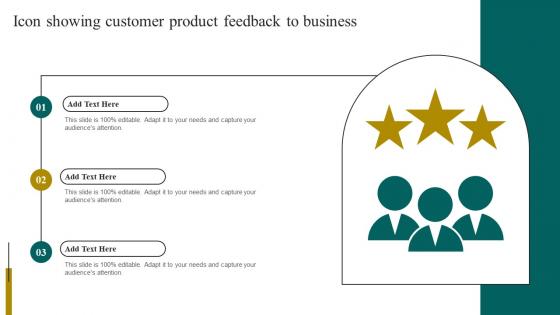 Icon Showing Customer Product Feedback To Business