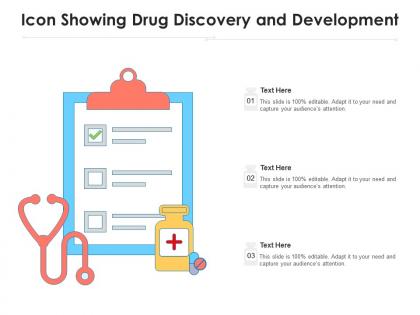 Icon showing drug discovery and development