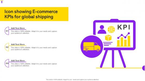 Icon Showing E Commerce KPIs For Global Shipping