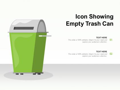 Icon showing empty trash can