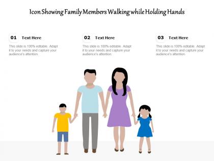 Icon showing family members walking while holding hands