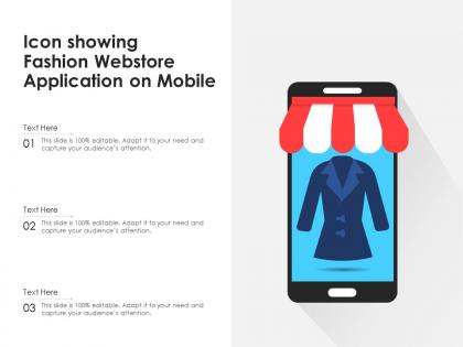 Icon showing fashion webstore application on mobile