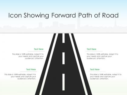 Icon showing forward path of road
