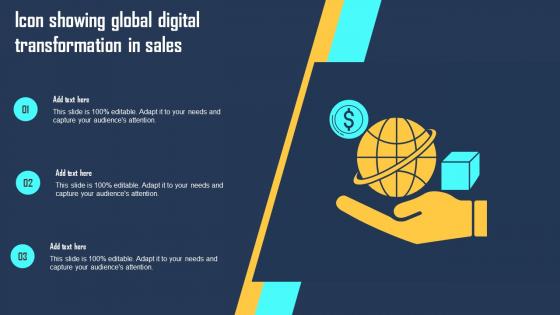 Icon Showing Global Digital Transformation In Sales