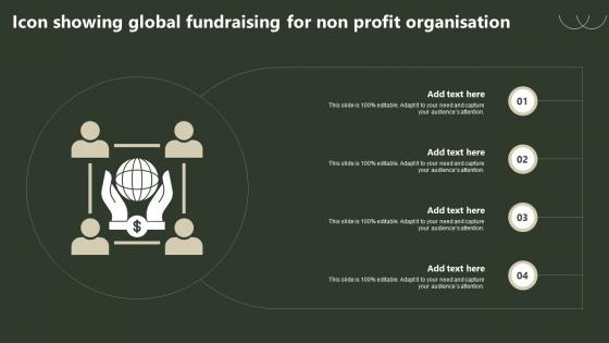 Icon Showing Global Fundraising For Non Profit Organisation