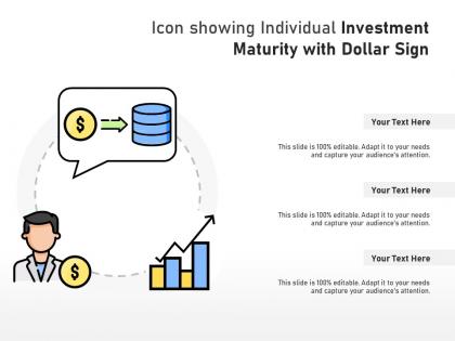 Icon showing individual investment maturity with dollar sign