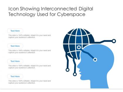 Icon showing interconnected digital technology used for cyberspace