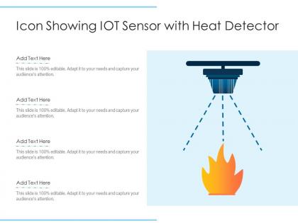 Icon showing iot sensor with heat detector
