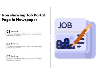 Icon showing job portal page in newspaper