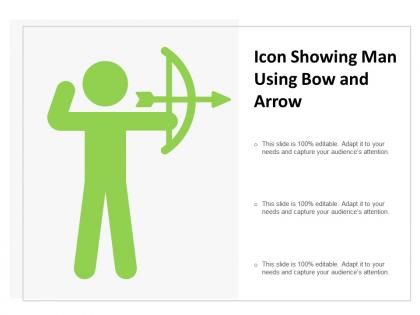 Icon showing man using bow and arrow