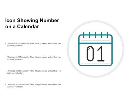 Icon showing number on a calendar