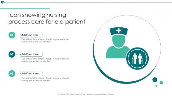 Icon Showing Nursing Process Care For Old Patient