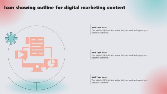 Icon Showing Outline For Digital Marketing Content