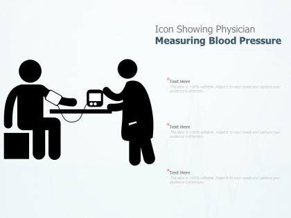 Icon showing physician measuring blood pressure