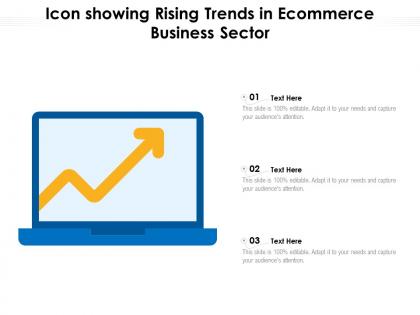 Icon showing rising trends in ecommerce business sector