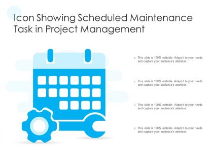 Icon showing scheduled maintenance task in project management