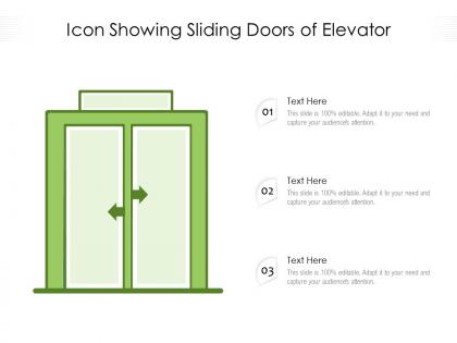 Icon showing sliding doors of elevator