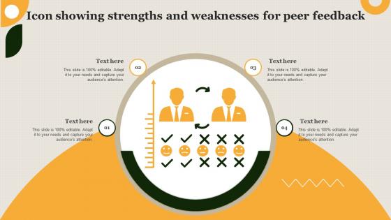 Icon Showing Strengths And Weaknesses For Peer Feedback