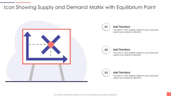 Icon Showing Supply And Demand Matrix With Equilibrium Point