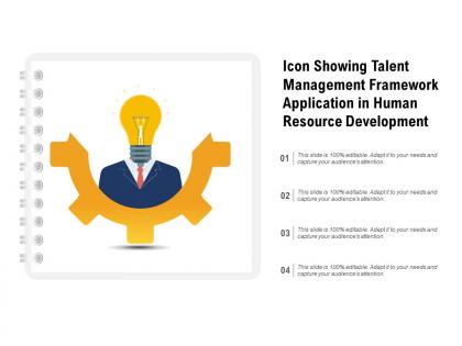 Icon showing talent management framework application in human resource development