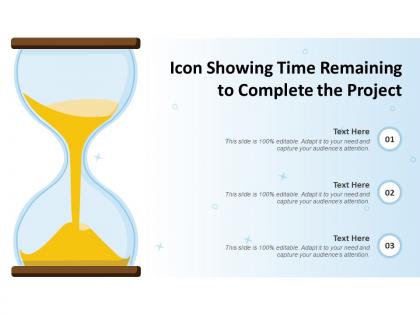 Icon showing time remaining to complete the project
