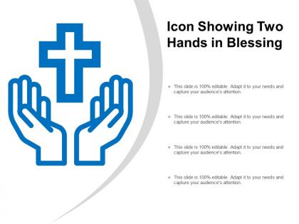 Icon showing two hands in blessing