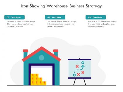 Icon showing warehouse business strategy