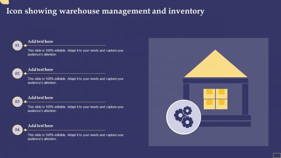 Icon Showing Warehouse Management And Inventory