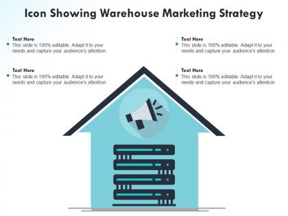 Icon showing warehouse marketing strategy