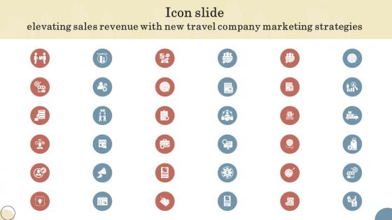Icon Slide Elevating Sales Revenue With New Travel Company Marketing Strategies Strategy SS V