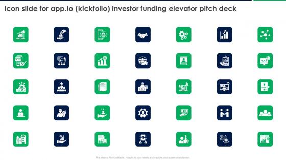 Icon Slide For App Io Kickfolio Investor Funding Elevator Pitch Deck