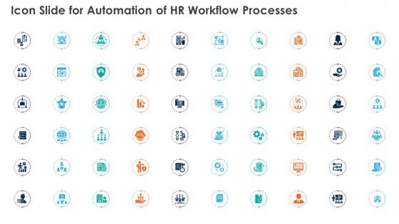 Icon Slide For Automation Of HR Workflow Processes