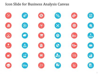 Icon slide for business analysis canvas ppt powerpoint presentation download