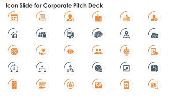 Icon Slide For Corporate Pitch Deck