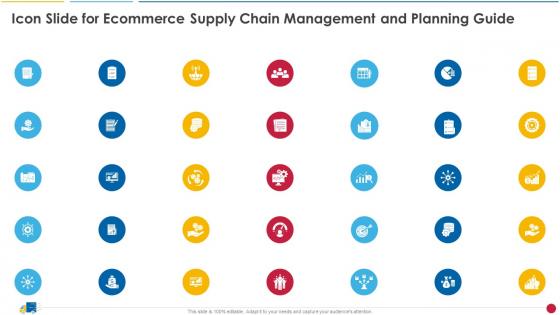 Icon Slide For Ecommerce Supply Chain Management And Planning Guide