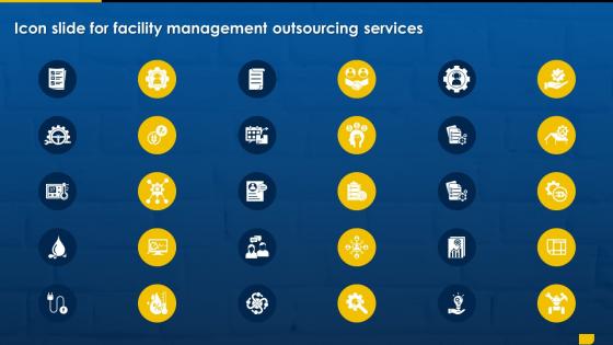Icon Slide For Facility Management Outsourcing Services Ppt Icon Slide Download