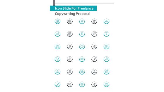 Icon Slide For Freelance Copywriting Proposal One Pager Sample Example Document