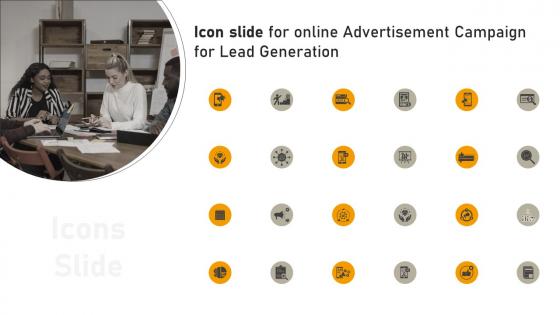 Icon Slide For Online Advertisement Campaign For Lead Generation MKT SS V