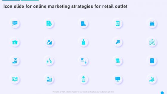 Icon Slide For Online Marketing Strategies For Retail Outlet