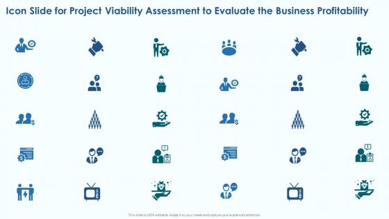 Icon Slide For Project Viability Assessment To Evaluate The Business Profitability