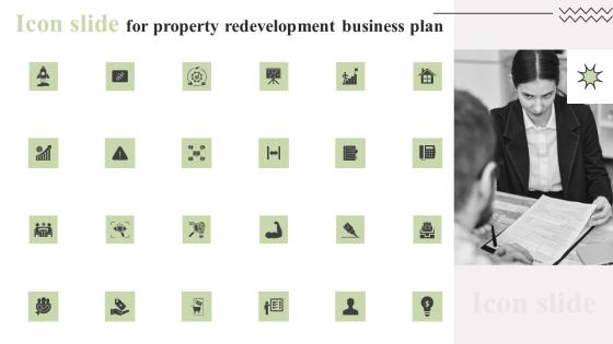 Icon Slide For Property Redevelopment Business Plan BP SS
