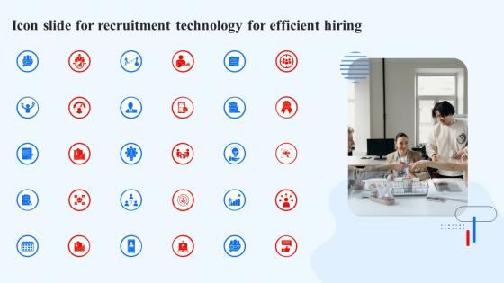 Icon Slide For Recruitment Technology For Efficient Hiring Ppt Background