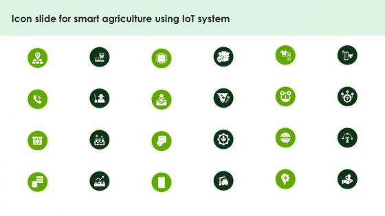 Icon Slide For Smart Agriculture Using IoT System IoT SS V